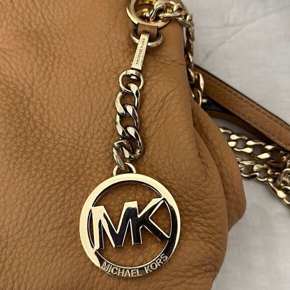 NWOT MICHAEL KORS Jet Set Chain Medium Acorn Leather Shoulder Bag - Picture 8 of 16